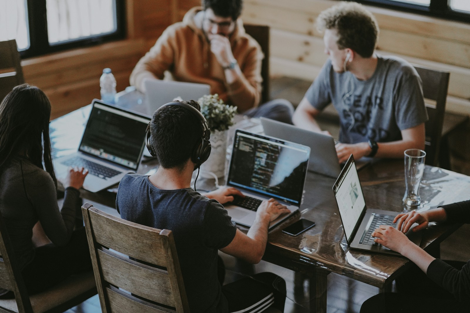 ImageForge AI team standup meeting in the Toronto studio